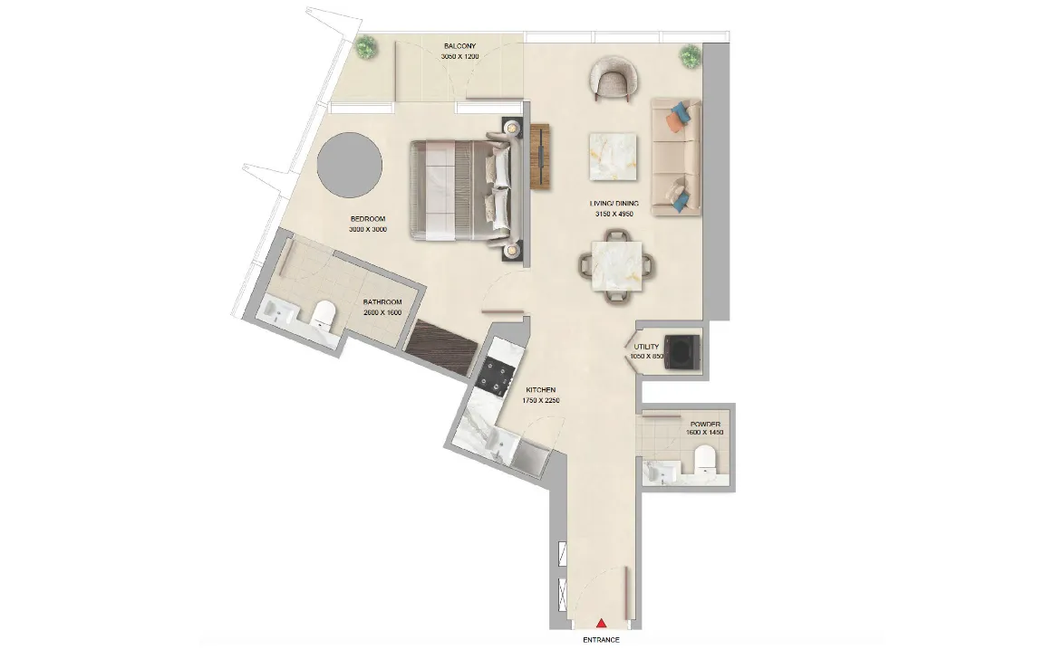 2 Bedroom Apartment