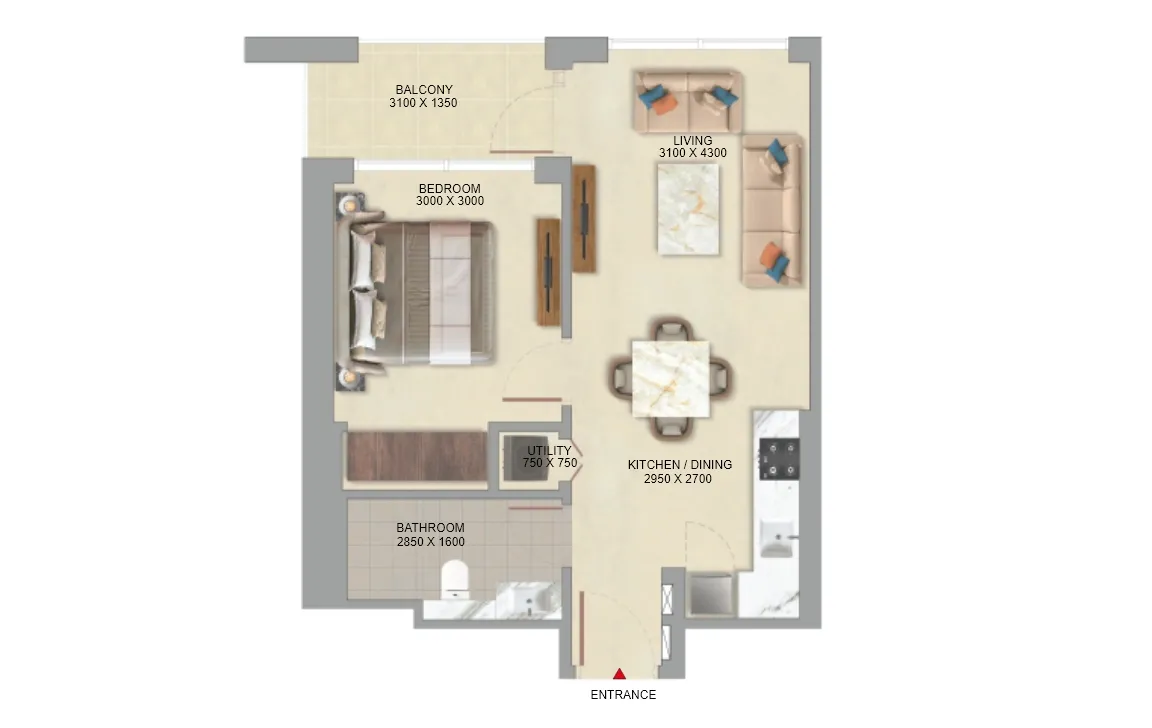 2 Bedroom Apartment