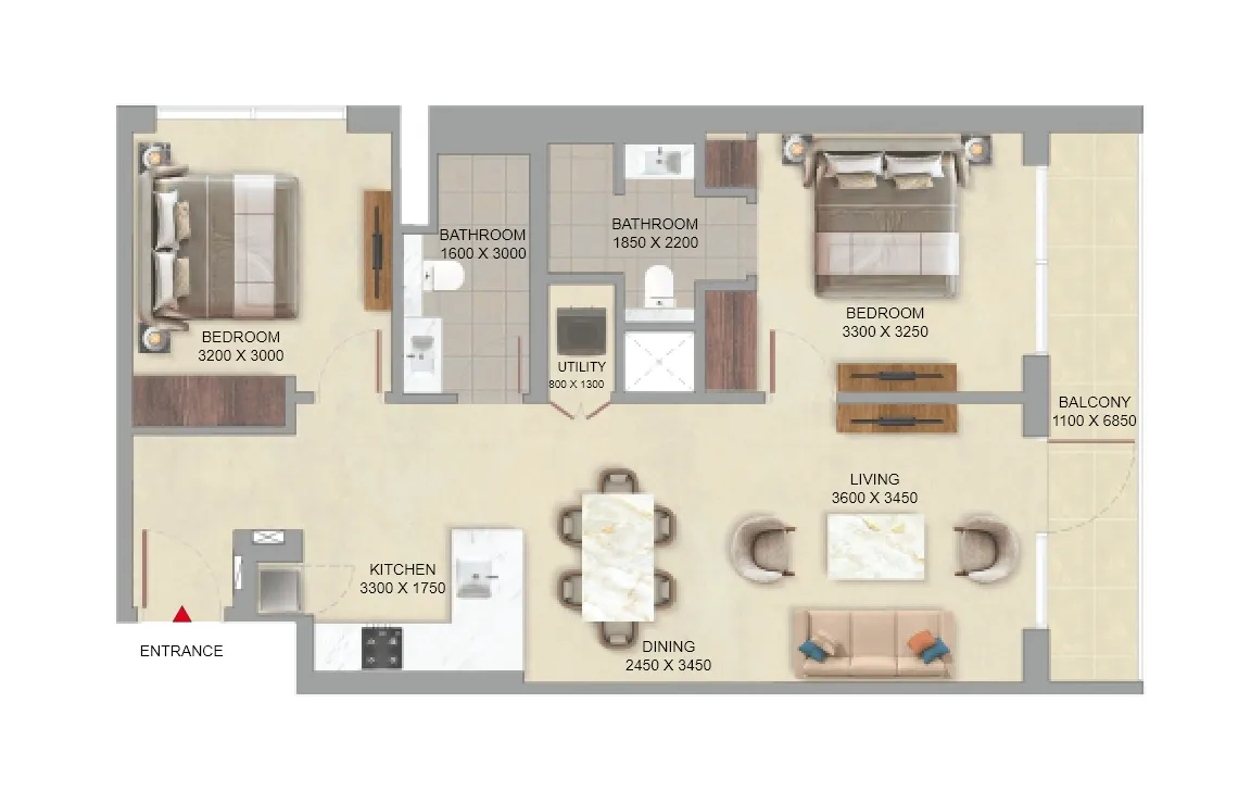 2 Bedroom Apartment